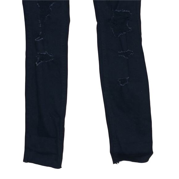 Hollister Jeans Womens 0 Short Black Distressed High Rise Super Skinny Denim - Picture 5 of 13